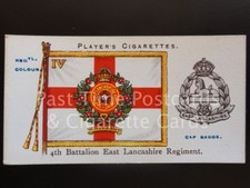 4th BATT EAST LANCASHIRE REG No.36 REGIMENTAL COLOURS & CAP BADGES Player 1907