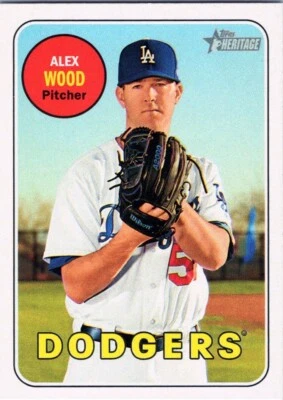 2018 Topps Heritage #263 Alex Wood Los Angeles Dodgers - Image 1 of 2