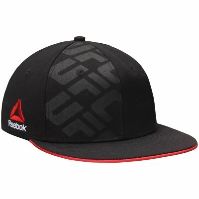 Mens Reebok  UFC Flexfit Hat - Black | Red - Image 1 of 4