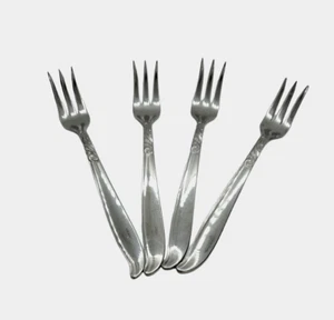 Stainless Steel Cocktail Seafood Pickle Forks (4) Ascon Japan Dignity Pattern - Picture 1 of 5