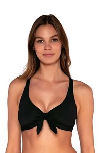 NWT Sunsets Brandi Bralette Women's Swimsuit Bikini Top, Color Black, Size S - Picture 1 of 5