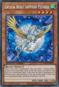 Yugioh! Crystal Beast Sapphire Pegasus | SGX1-ENF08 NM 1st Edition - Bild 1 von 1