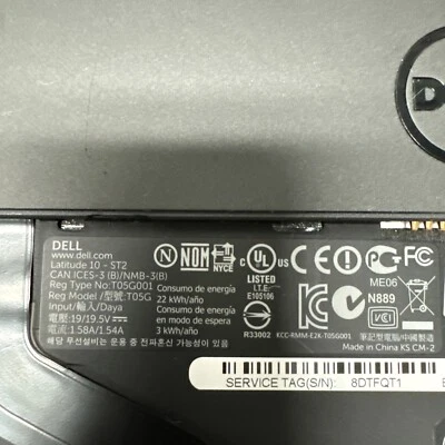 Tabletas Dell Latitude 10e ST2E - SOLO PIEZAS Foto 1 de 3