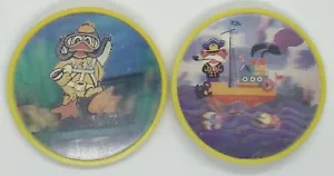 CHILDREN KIDS CARTOONS 3D stereo, 2 SOVIET RUSSIA VERY RARE PIN BADGEs - Picture 1 of 7