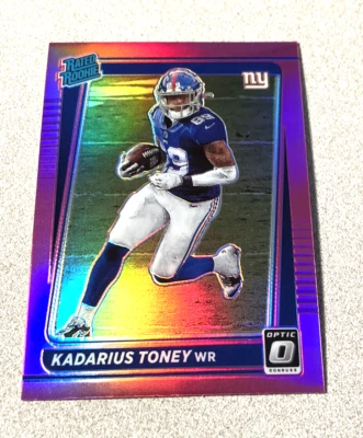 2021 Panini Donruss Optic RC Pink Prizm Preview #P-264 Kadarius Toney Giants - Image 1 of 2