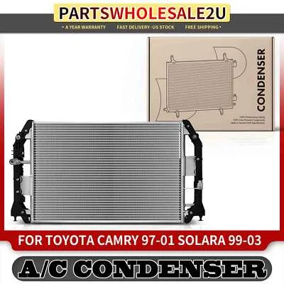 AC Condenser w/ Bracket for Toyota Solara 1999-2003 Camry Lexus ES300 1997-2001 - Image 1 of 4