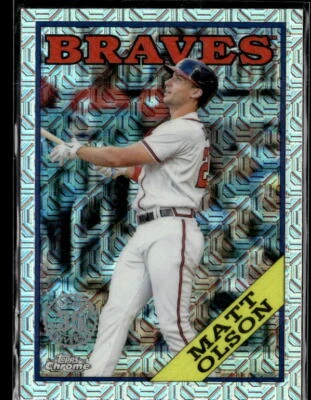 2023 Topps Chrome Matt Olson Silver Pack Mojo 35th Anniversary T88C-9 - Image 1 of 2