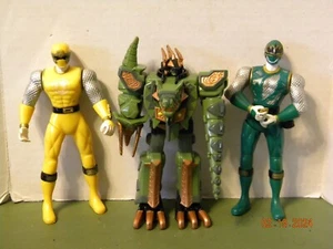 3 Bandai Power Rangers Dino Thunder Thundersaurus Megazord AbarenOh Green 2003 - Picture 1 of 5