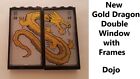 New! Lego GOLD DRAGON Window SET of 2 Room Divider Dojo Chinese 1x4x6 With Frame