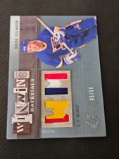 2009-10 UPPER DECK SPX DOUG GILMOUR WM-DG #ed 5/50 WINNING MATERIALS DUAL PATCH