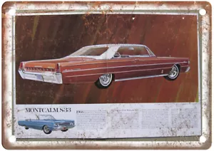 Insegna Vintage Meteor Montcalm S33 1966 Pubblicità Look Retrò Metallo A6419 - Foto 1 di 2