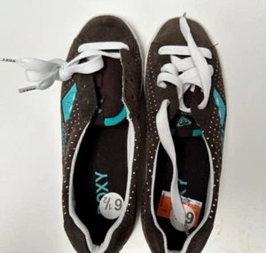 Scarpa Roxy in pelle suola in gomma marrone-blu N457E29, taglia: 6,5, nuovissima - Foto 1 di 7
