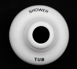 Vintage 3 in. White Ceramic Tub Shower Plate Cover - Picture 1 of 7