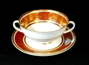 Beautiful Royal Doulton Buckingham Cream Soup Bowl And Saucer - Picture 1 of 5