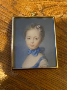 Vintage The Miniature World of Peter Bates No 18 Detail Of A Girl By Perronneau - Picture 1 of 19