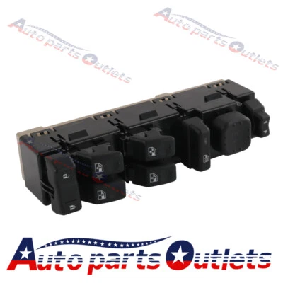 Nuevo interruptor maestro de ventana eléctrica lateral izquierdo para Chevrolet Avalanche 1500 2003-2006 Foto 1 de 4