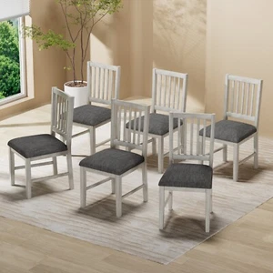 Esszimmerstuhl 2/4/6er Set Hochlehner Armlos Massivholz Hocker Küche Esszimmer - Bild 1 von 16