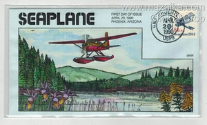 COLLINS HANDPAINTED TRANSPORTATION COIL 2468 $1 SEAPLANE  AVIATION ARIZONA - Picture 1 of 1