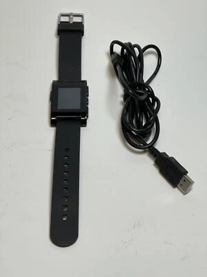 Pebble Smartwatch for iPhone iOS and Android OS - Jet Black (301BL) - Image 1 of 2