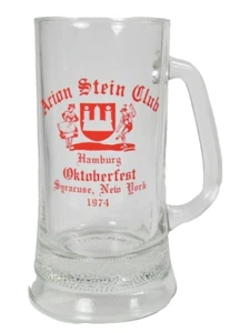 VINTAGE ARION STEIN CLUB MUG OKTOBERFEST SYRACUSE NY 1974 BEER GLASS - Picture 1 of 1