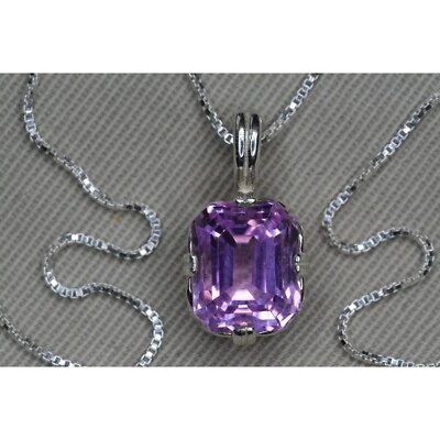 Collar de plata esterlina certificado de 8,65 quilates con colgante genuino natural K37 Foto 1 de 4