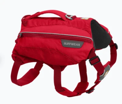 Ruffwear descontinuado Singletrak pacote de cachorro em groselha vermelha tamanho G/XL novo sem etiquetas - Imagem 1 de 4