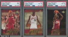 Lot of (3) 2003-04 Upper Deck LeBron's Diary LeBron James RC Rookie PSA Graded