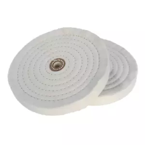 2 Stück extra dicke 8 Zoll Baumwolle Polierscheibe, 70-lagiges Tuch 5/8 Zoll Dornloch - Bild 1 von 12