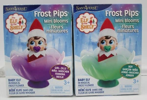 Lot of 2 Elf on the Shelf Frost Pips Blue-Eyed Boy & Girl Mini Blooms Figures L1 - Picture 1 of 6