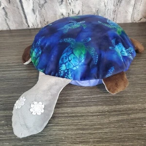 Almohada de tortuga hecha a mano con carcasa de escena submarina del océano, estuche extraíble - Imagen 1 de 5