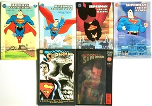SUPERMAN ~ TOLLES SET MIT 6 GRAPHIC NOVEL COMICS FÜR ALLE JAHRESZEITEN & LINSENFÖRMCHEN - Bild 1 von 4
