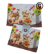 Copriforno+Coprifornello Set Cucina In Stampa Teddy Thun Con Swarovski