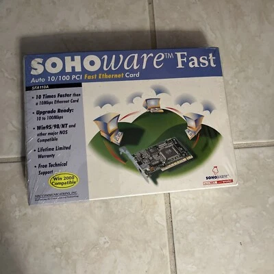 SOHO Ware Fast Auto 10/100 PCI Fast Ethernet Card (SFA110A) NEW - Image 1 of 3