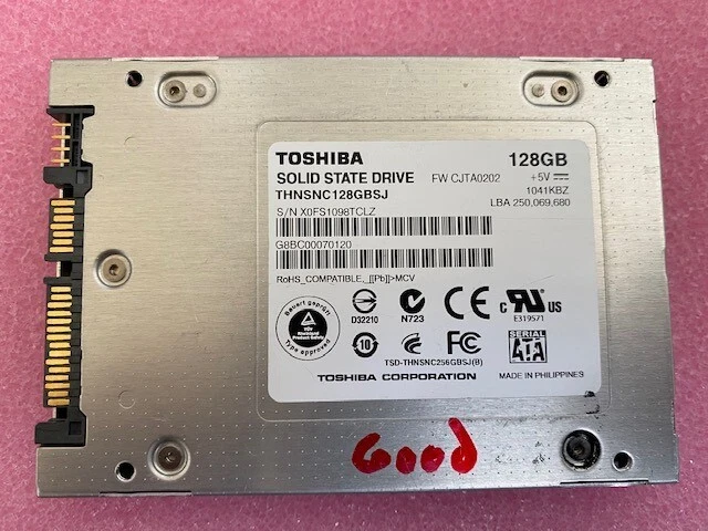 Toshiba 128GB Solid State Drive THNSNC128GBSJ2.5" SSD SATA III 6Gb/s - Image 1 of 1