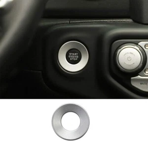 Silver Engine Start Stop Emblem Push Button Trim  for Jeep Wrangler JL /JT 2018+ - Picture 1 of 6