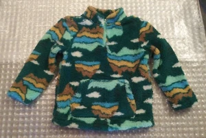 Cat & Jack Size 4/5 Jade Green Girls Coat Long Sleeve Kangaroo Pockets 100% Poly - Picture 1 of 8