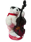 Vintage 90s Coca Cola Christmas Animated Jazz Polar Bear Playing Bass 14.5"T