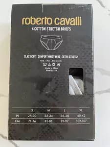 Slip Roberto Cavalli in cotone elasticizzato (confezione da 4) - GRANDE - Foto 1 di 3