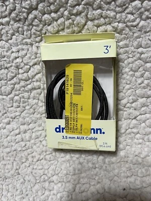 onn. 3.5mm AUX Audio Cable 3' Cable Male to Male Car iPhone Samsung Android New - Image 1 of 2