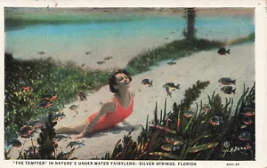 SILBERQUELLEN FL UNTERWASSER MÄRCHENLANDFRAU TAUCHERIN DER VERSUCHER POSTKARTE 81422 R - Bild 1 von 2