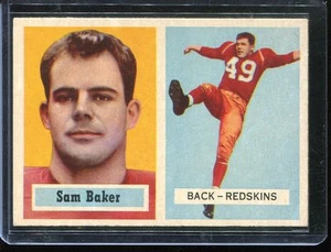 1957 Topps Football # 72 Sam Baker NM Near Mint - Picture 1 of 2