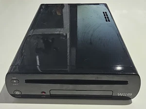 Nintendo Wii U Console Only Replacement Console Black  WUP-101 Tested & Working - Foto 1 di 5