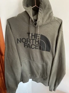 The North Face Khaki Green & Black Printed Hoodie M - Picture 1 of 5