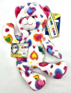 Build a Bear Colors of Friendship Bear Rainbow Hearts UnStuffed w/ Bracelet NWT - Picture 1 of 12