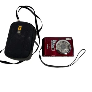 Cámara digital Nikon COOLPIX L20 10,0 MP rojo profundo probada funcionando con estuche y tarjeta - Imagen 1 de 12