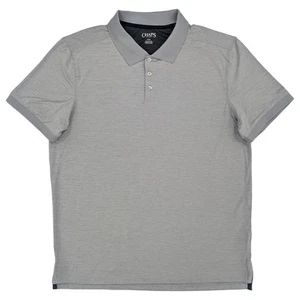 Chaps Mens Gray Classic Fit Short Sleeve Golf Polo Shirt Large - Picture 1 of 2