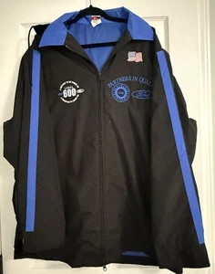 Ford Jacket UAW Made in USA Union Line Size XL Removable Hood Nylon Cotton - Picture 1 of 10