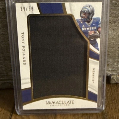 2019 Immaculate Tony Pollard Jumbo Jersey RC #29/99 - Image 1 of 3