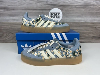 **Adidas x Liberty London Sambae Samba 'Blue Floral Print' Gum (JQ6046) Women's - Image 1 of 4