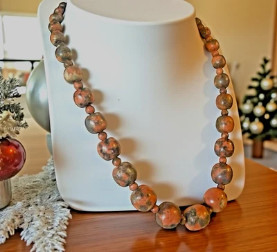 NUEVO Collar Jay King DTR 925 Rojo Esterlina Unakita Graduado Cuentas Foto 1 de 4